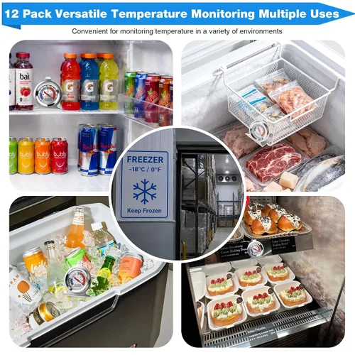 Vista 7 de Paquete de 12 termómetros para refrigerador -30/30°C -20/80°F
