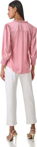 Vista 4 de Karl Lagerfeld Paris Blusa deportiva suave de manga larga para mujer