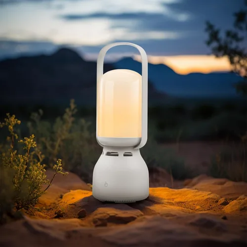 Vista 2 de JackonLux Linterna de campamento con altavoz, linterna portátil recargable para exteriores, 11 modos RGB de color regulable luz nocturna LED