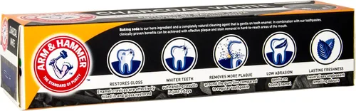 Vista 5 de Arm & Hammer Pasta de dientes blanco carbón, 2.5 fl oz