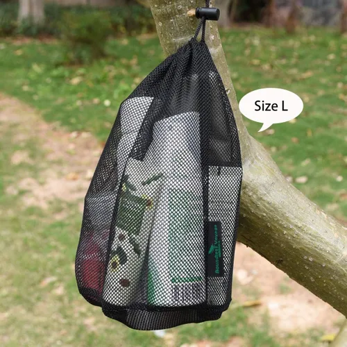 Vista 3 de iBasingo 510pcs bolsa de malla de nylon bolsa de cosas saco de golf olla al aire libre BVP01, L-5pcs, Viajar