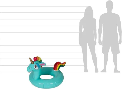 Vista 4 de Pop Fix - Flotador inflable gigante de unicornio mágico para piscina