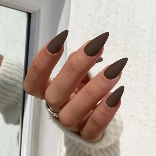 Vista 28 de Uñas postizas a presión color rosa bebé con forma de almendra, 48 piezas, uñas postizas gruesas neutras para mujeres, uñas de almendra medianas a