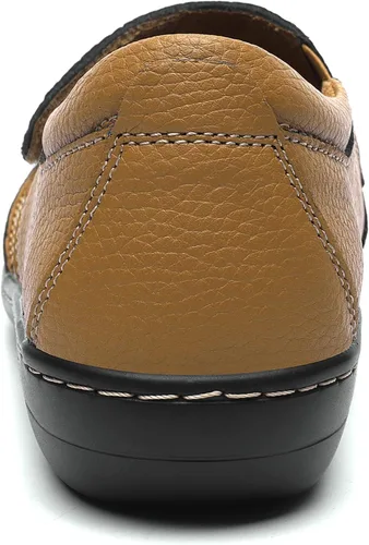 Vista 8 de Geoeleph Mocasines casuales para mujer, cómodos y cómodos para caminar, mocasines de cuero para conducir