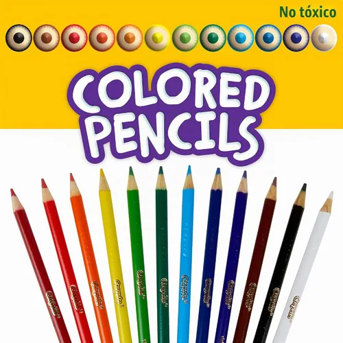 Vista 4 de Crayola Lápices de colores largos de 12