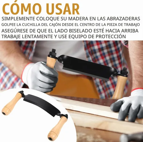 Vista 5 de WILLBOND - Cuchillo recto, curvo, herramienta de descortezado de 5 pulgadas
