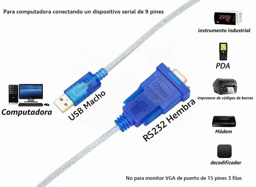 Vista 6 de DTech Cable adaptador USB a serie hembra de 3 pies DB9 RS232 a USB 2.0 con chip Prolific PL2303 Windows 11 10 8 7 Mac Linux