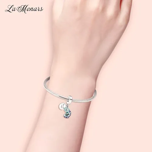 Vista 2 de LaMenars Animal Charm for Women Bracelets 925 Silver Dog Beads for Womens Bracelets Necklaces Ladybird Dangle Pendant for Mothers Day