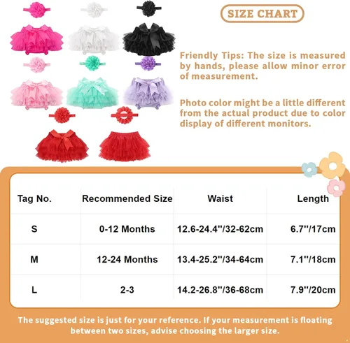 Vista 6 de YOOJIA Minifalda tutú de princesa de tul con diadema para niñas pequeñas, trajes de fiesta de cumpleaños