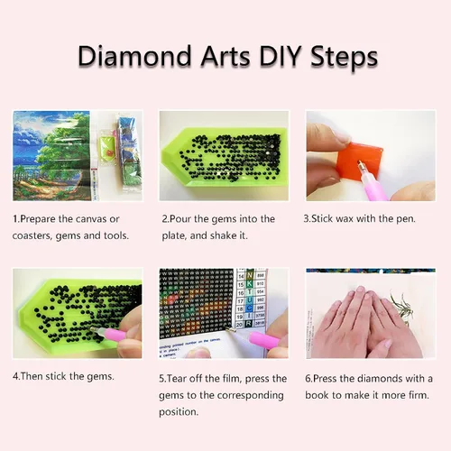 Vista 7 de Muzagroo Art Paquete de 4 Kits de Pinturas de Diamantes para Adultos Arte de Diamantes 5D DIY con Diamantes Redondos de Perforación Completa