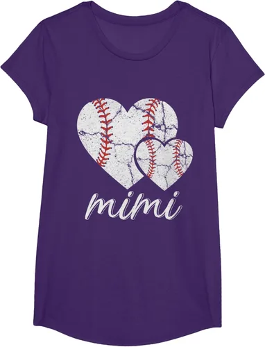Vista 18 de Camiseta de béisbol Mimi para el Día de la Madre, Negro, S