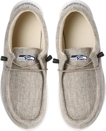 Vista 70 de FOCO Men's NFL Team Logo Lightweight Loafers Lace Up Cotton Knit Shoes