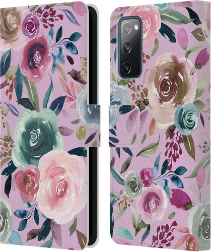 Vista 41 de Head Case Designs Officially Licensed Ninola Abstract Poppies Lilac Floral Leather Wallet Case Compatible with Samsung Galaxy A07 4G