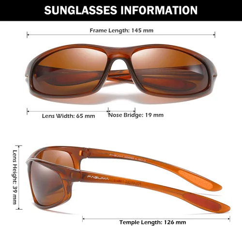 Vista 53 de Gafas de sol deportivas polarizadas para hombres, ciclismo, conducción, pesca, protección UV400