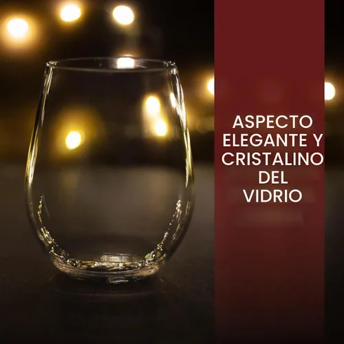 Vista 5 de Copas vino inastillable sin pie - 100% tritán - resistente, reutilizable, seguras para lavavajillas, Transparente