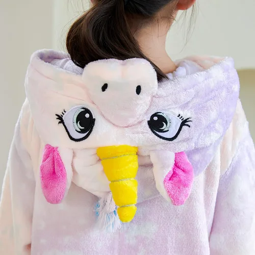 Vista 14 de Mameluco de unicornio para pijamas de animales, cosplay, disfraz unisex de Halloween