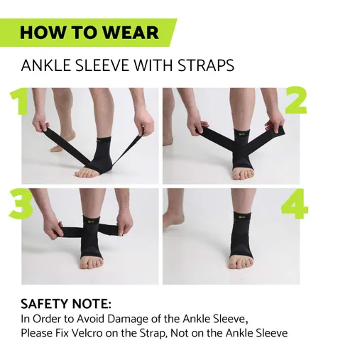 Vista 6 de GARNO Tobillera – Manga de compresión para pies con correas ajustables para hombres y mujeres, fascitis plantar y soporte de Aquiles, alivio