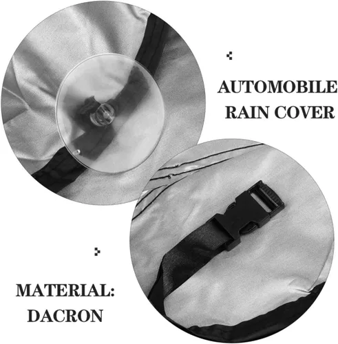 Vista 3 de Cubierta de coche para automóvil, parasol para automóviles, color negro, media cubierta, protector de nieve, cubierta protectora de refrigeración