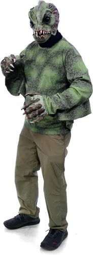 Vista 3 de Zagone Studios Disfraz de criatura de mar profundo con camisa y guantes, Verde