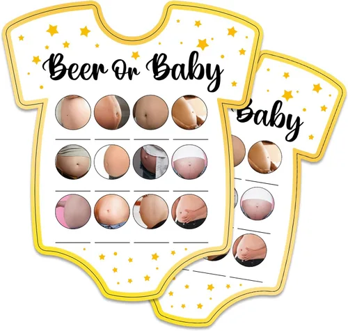 Vista 12 de Juegos de baby shower, tarjetas de juego de preguntas para bebés, suministros y actividades divertidos para juegos de fiesta de baby shower, género