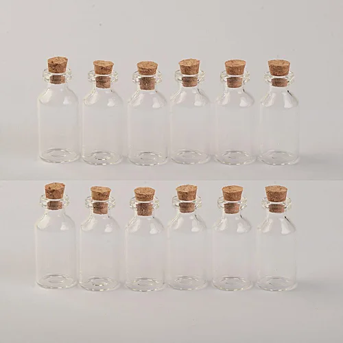 Vista 5 de Small Glass Jars with Corks Lid 5ml Mini Empty Glass Bottles Vial 100pcs/lot (5ml-18X40x12.5)