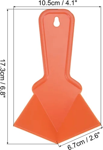 Vista 2 de uxcell Paleta de esquina interior de 4 pulgadas, herramienta de esquina para paneles de yeso de plástico, naranja