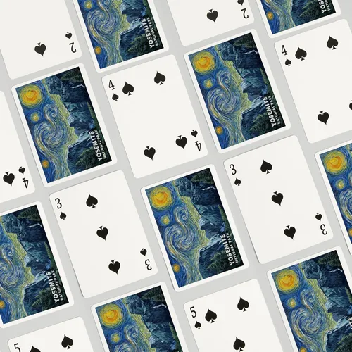 Vista 4 de Lantern Press Yosemite National Park, California, Starry Night, 52 Playing Cards for Adults, Poker Size Card Deck