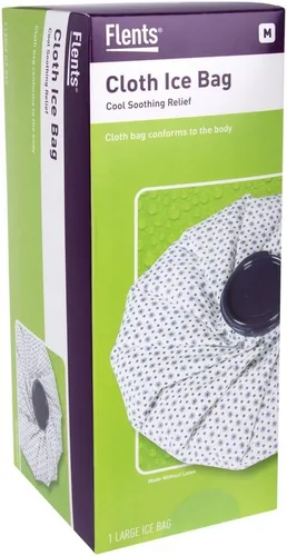 Vista 2 de Flents Bolsa de hielo mediana, paquete de enfriamiento de tela reutilizable para alivio calmante, ideal para el manejo del dolor, lesiones