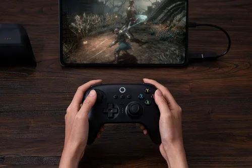 Vista 9 de 8BitDo Ultimate 24g Wireless Controller With Charging Dock 24g Controller For Windows Android Steam Deck Raspberry Pi Black