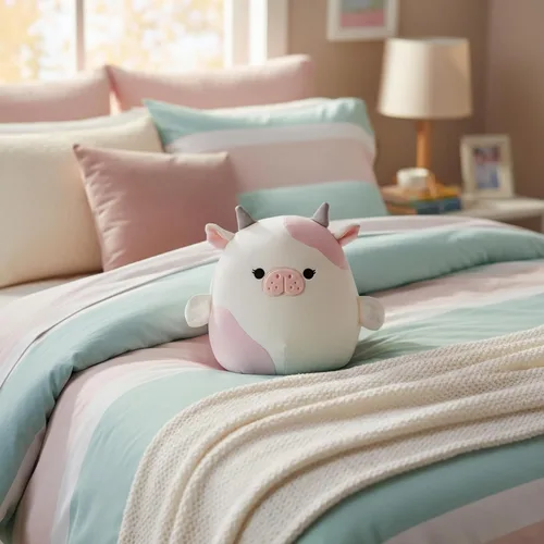 Vista 4 de Squishmallow Official Kellytoy - Escuadrón coleccionable de la vida marina, animales suaves y blandos (Malia Pink Sea Cow, 8 pulgadas)