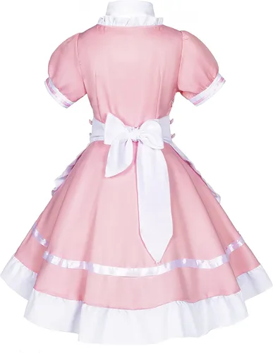 Vista 8 de Elibelle Vestido de sirvienta de anime japonés para cosplay, dulce clásico Lolita, delantal elegante con calcetines y guantes