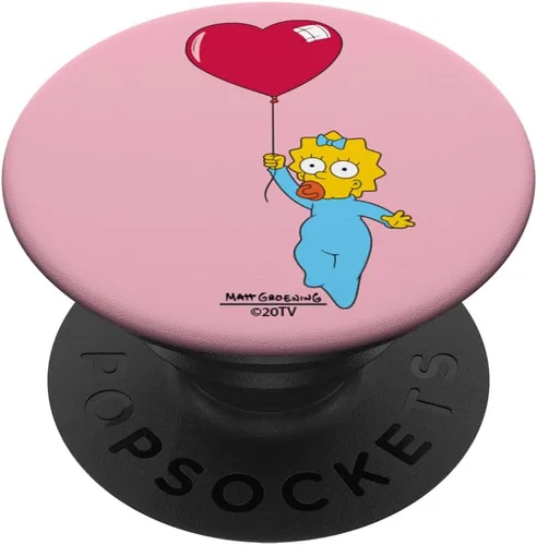 Vista 6 de The Simpsons Maggie - Globo de corazón para el día de San Valentín, PopSockets MagSafe PopGrip para iPhone
