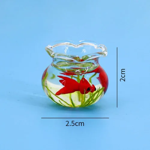 Vista 3 de Pescado de casa de muñecas, resina de pescado en miniatura para casa de muñecas 1:6