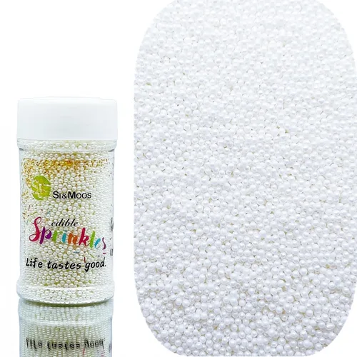 Vista 31 de SE Si&Moos Pink Nonpareil Sprinkles - Mini perlas comestibles de 0.079 in Rosa bebé