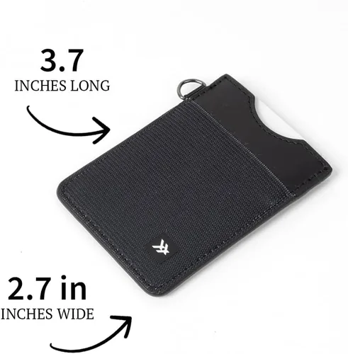 Vista 4 de Thread Wallets - Cartera delgada de diseño minimalista con tarjetero vertical.