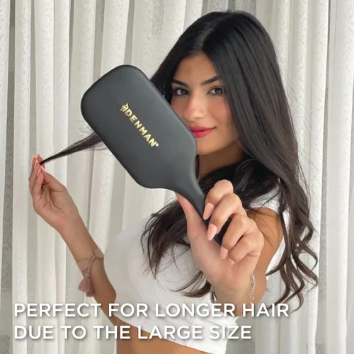 Vista 7 de Denman Gentle Paddle Hairbrush for Comfortable Detangling, Blowdrying and Styling