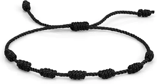 Vista 7 de Pulsera de protección con 7 nudos de protección, pulseras ajustables para mujer