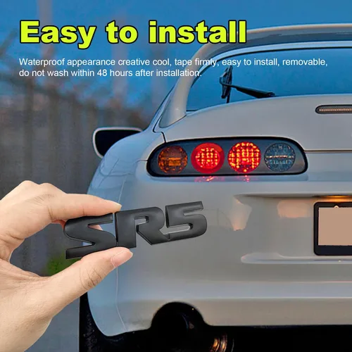 Vista 5 de 2 emblemas de metal 3D V6 SR5, para guardabarros laterales y traseros, calcomanías autoadhesivas para parachoques de guardabarros, accesorios
