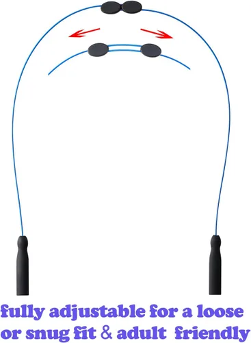 Vista 2 de Correa para lentes de sol, correa ajustable sin cola, lentes y correas de cable, soportes para lentes alrededor del cuello, cordón para hombres