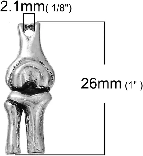 Vista 2 de Sexy Sparkles Medical Anatomical 3D Charm Pendant Unisex Accessory for Necklaces, Bracelets, and Keychains