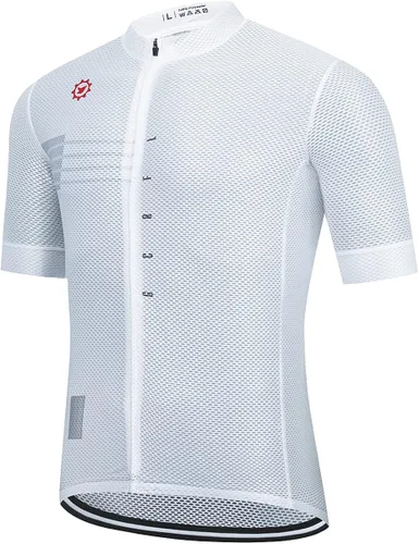 Vista 2 de GCRFL Jersey de ciclismo para hombre con bolsillos con cremallera 3+1, manga corta, para ciclismo, ciclismo, tela de malla transpirable
