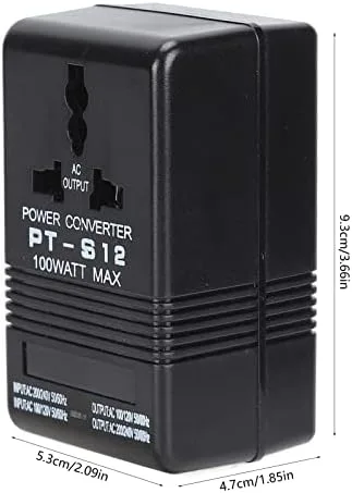 Vista 3 de PT-S12 Convertidor de voltaje de alimentación AC 100V-120V a 220V-240V Transformador elevador 50/60Hz para 100 equipos electrónicos