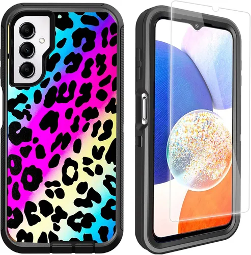 Vista 12 de Funda compatible con Samsung Galaxy A14 5G con protector de pantalla, protección de grado militar, resistente de 3 capas a prueba de golpes