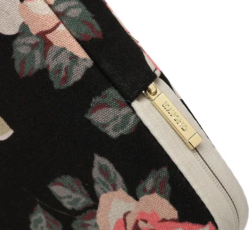 Vista 8 de Kayond funda impermeable para computadora portátil de 11-15 pulgadas con lienzo estampado de rosas