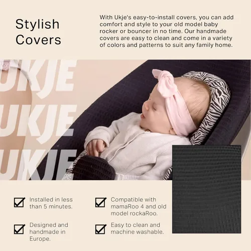 Vista 2 de UKJE Liner Baby Rocker Cover - Compatible con 4moms MamaRoo 4 Old Model Before 2022 - Funda para columpio para bebé, cubierta de gorila - Funda