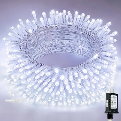 Vista 20 de Paquete de 1 cadena de luces conectables para interiores, 33 pies, 100 luces LED, 13 modos, luces de hadas parpadeantes, enchufables, impermeables