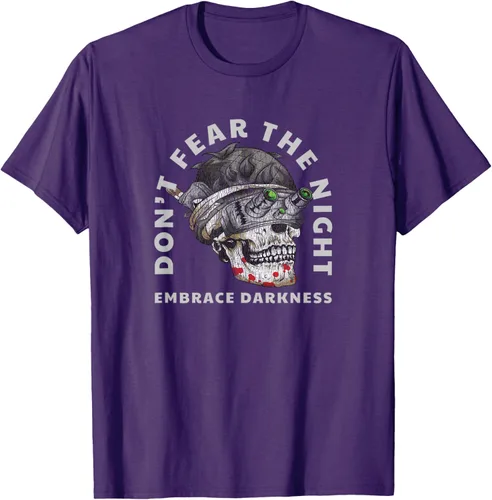 Vista 16 de Camiseta táctica militar con diseño de calavera con visión nocturna Negro