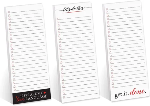 Vista 9 de Book Lover - Juego de 3 blocs de notas adhesivas coloridas para hacer, rastreadores de tareas de ratón de biblioteca de 3 x 8 pulgadas, 50 hojas por