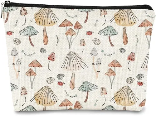 Vista 11 de BARPER Bolsa de maquillaje de hongos - Regalos para mujeres hippies, cosas de hongos, mushroom 1, Vintage