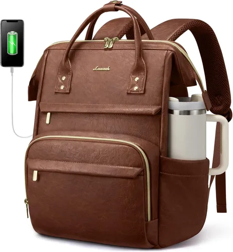 Vista 18 de LOVEVOOK - Mochila para laptop para mujer, mochila de moda para mujer.., 15,6 pulg.